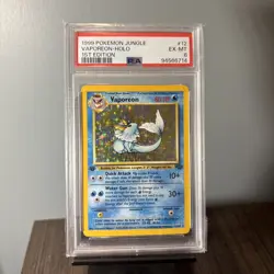 1999 POKEMON JUNGLE 1ST ED #12 VAPOREON HOLO PSA 6 | 1st Edition 12/64 Vaporeon - Image 1
