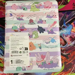 Pokemon Center Goomy Multicolor Faux Leather Zip Binder for Pokemon TCG - Image 1