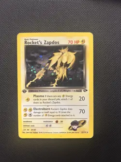 Pokemon TCG Rocket's Zapdos Gym Challenge 15/132 Holo 1st Edition Holo Rare - Image 1