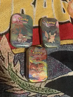 Pokemon Kanto Friends Mini Tin x2 + 1 Vibrant Paldea New and Sealed - Image 1