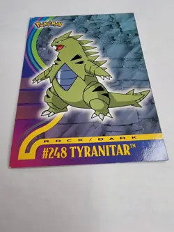 Topps Pokemon #248 Tyranitar Rock Dark Regular TV Animation Edition MP - Image 2