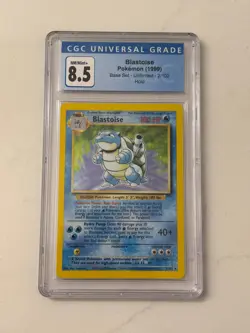 Blastoise Holo Base Set Unlimited 2/102 *CGC 8.5* Pokemon 1999 - Image 1