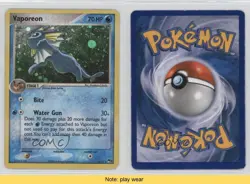 Vaporeon Holo Pokemon Organized Play Promotional Series 3 #6 2006 READ u3f - Image 3