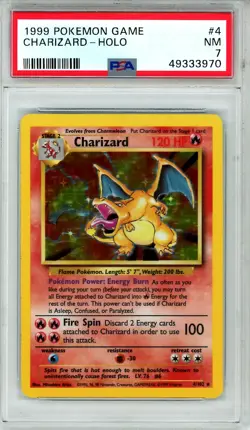 1999 Pokemon Game Charizard #4 Holo PSA 7 NEAR MINT - Image 1