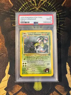 Pokemon Erika's Venusaur 4/132 Gym Challenge Holo Vintage PSA 4 - Image 1
