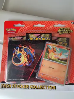 Pokemon Ascended Heroes Charmander Tech Sticker Collection Pack - Image 1