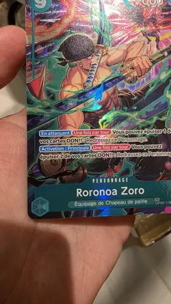 Carte One Piece Roronoa Zoro TR Op06-118 , Treasure Rare Op11 - FR - Image 3