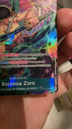 Carte One Piece Roronoa Zoro TR Op06-118 , Treasure Rare Op11 - FR - Image 4