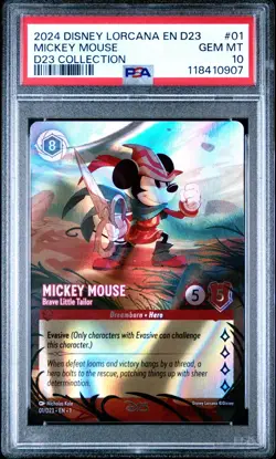 PSA 10 GEM MINT Sequential Set Of 6 Disney Lorcana D23 Box Mickey Cinderella Etc - Image 2