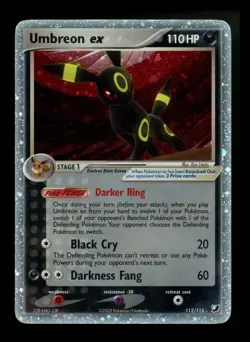 Umbreon ex 112/115 EX Unseen Forces 2005 Holo Rare Pokemon Card TCG - Image 1