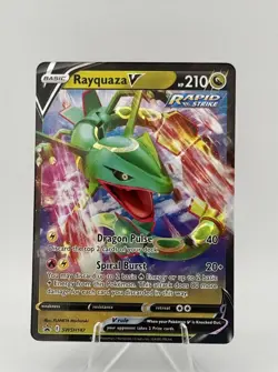 Rayquaza V SWSH147 NM Holo Foil Promo Rare Pokemon Card - Image 1