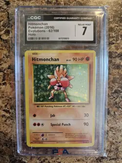 Pokemon 2016 Hitmonchan Evolutions Holo Card 62/108 - Image 1