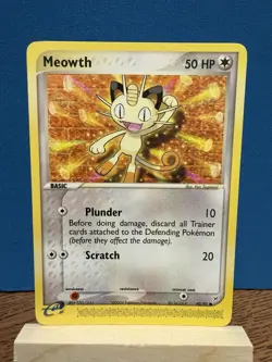 Pokemon TCG Meowth EX Team Magma vs Team Aqua 42/95 Regular Common Card LP - Image 1