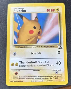 Pokemon Card - Pikachu (SNAP) #26 WoTC Black Star Promo LP - Image 1