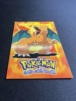 Pokemon Card Blue Topps Label TV Animation #6 Charizard E6 of 12 Light Played/NM - Image 3