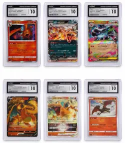 CGC 10 Charizard Japanese Lot 6 Cards VMAX VSTAR Radiant ex Holo - Image 1