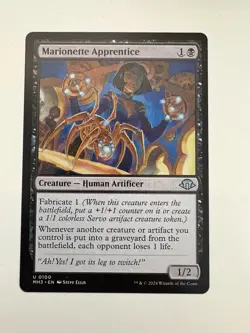 Marionette Apprentice MTG Magic the Gathering Card NM Near Mint MH3 - Image 1