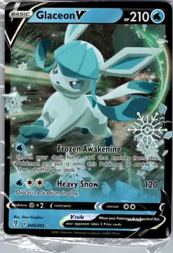 Glaceon V - (Holiday Calendar) 040/203 - Pokemon Card - Sealed - Image 1
