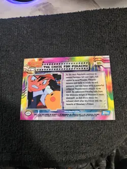 The Chase for Pikachu Mewtwo Strikes Back Topps 1999 Pokemon Card Blue Label - Image 2