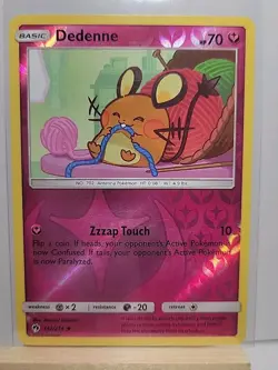 Pokemon TCG Dedenne 142/214 Lost Thunder Reverse Holo - Image 1