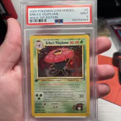 2000 Pokemon Gym Heroes Holo-1st Ed #5 Erikas Vileplume PSA 9 - Image 1