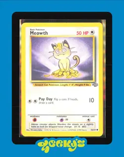 Meowth NM Pokemon 56/64 Jungle Vintage Normal Basic - Image 1
