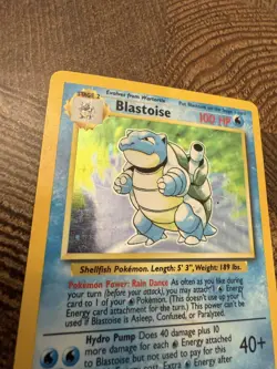 Pokemon Blastoise 2/102 Base Set Holo 1999 WOTC – Heavy Played - Image 2