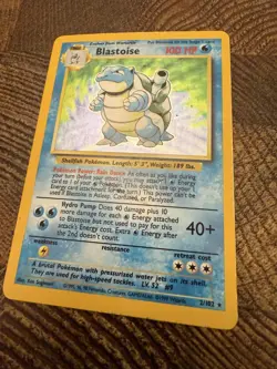 Pokemon Blastoise 2/102 Base Set Holo 1999 WOTC – Heavy Played - Image 4