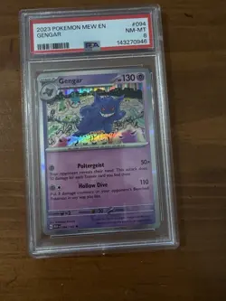 Pokemon 151 Gengar #094/165 PSA 8 Holo Rare 2023 Scarlet & Violet - Image 1