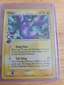 Pokemon TCG Gligar 16/101 Delta Species Rare LP Stamped Ex Dragon Frontiers - Image 1