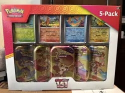 Pokemon TCG Scarlet & Violet 151 Mini Tins Costco Bundle, 5 Pack, New Sealed - Image 1