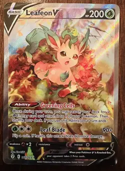 Leafeon V (Alt Full Art) Ultra Rare - 167/203 - Evolving Skies Pokemon 2021 - Image 1
