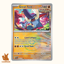 Great Tusk 055/131 Prismatic Evolution - Pokeball Reverse Holo – NM. Pokemon TCG - Image 1