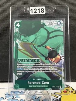 Roronoa Zoro WINNER 2025 Promo ALT ART EB02-019 Foil Rare ONE PIECE TCG (1218) - Image 1