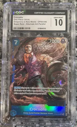 🔥 One Piece CCG Crocodile Super Rare OP09-046 Gem Mint 10 Emperors in New World - Image 1