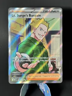 Pokemon Meg Mega Evolution Lt. Surge's Bargain Ultra Rare Card 170/132 - Image 1