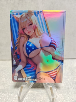Ahri Trading Card Waifu Goddess Story Anime Girl holo Karte Manga Full Art - Image 1