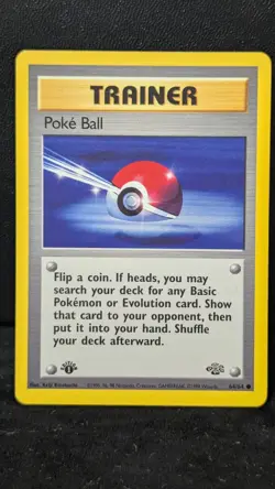 1st Edition Poke Ball 64/64 - Jungle - Common Pokemon Card - Light Play (LP) - Image 1