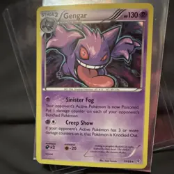 Pokemon TCG Gengar Breakthrough 60/162 Reverse Holo Rare 130 HP Stage 2 Card - Image 1