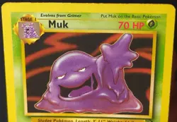 Muk 28/62 Non Holo Fossil Pokemon Card - Image 2