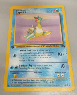 1st Edition LAPRAS First Edition 1999 Fossil Non-Holo Rare Pokemon Card 25/62 - Image 1