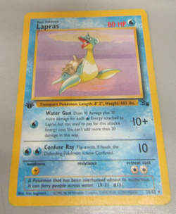 1st Edition LAPRAS First Edition 1999 Fossil Non-Holo Rare Pokemon Card 25/62 - Image 4