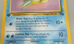 1st Edition LAPRAS First Edition 1999 Fossil Non-Holo Rare Pokemon Card 25/62 - Image 5