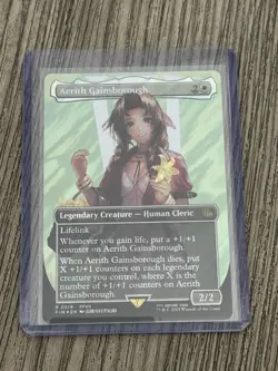 Aerith Gainsborough (Borderless) (Surge Foil) Final Fantasy Foil - Image 1