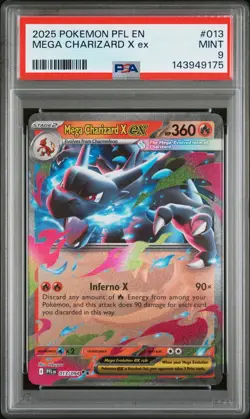 Mega Charizard X EX 013/094 Pfl En-phantasmal Flames Pokemon PSA 9 - Image 1
