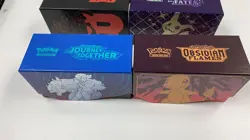 Lot of 6 Empty Pokemon ETB Boxes Scarlet & Violet Paldean Fates Obsidian Flames - Image 4
