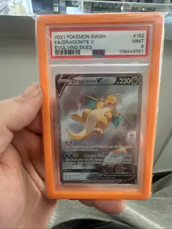 Pokemon TCG Dragonite V Alternate Art PSA 9 Evolving Skies #192 Mint - Image 1