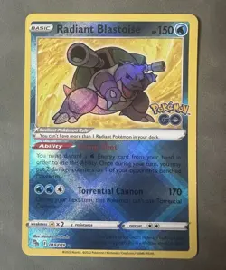 Radiant Blastoise 018/078 Pokemon Go Holo - Image 1