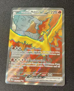 2025 Pokemon Destined Rivals Team Rocket's Moltres ex #208/182 - Image 1