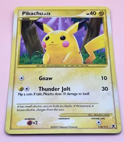 Pikachu 112/111 – Rising Rivals (Secret Rare Holo)- LP - 2009 Pokemon TCG - Image 3